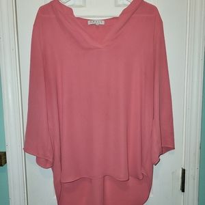 Sheer apricot blouse